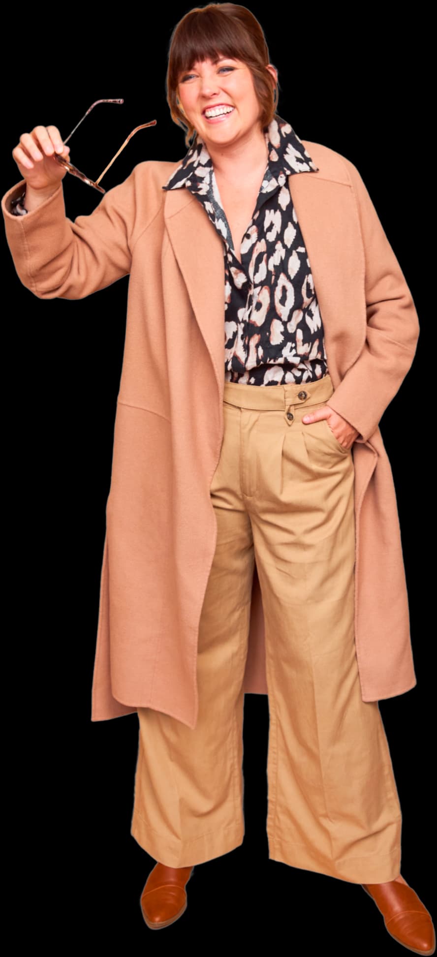 Jenna Pinchbeck Looking Over Her Jacket